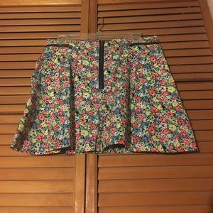 Floral Mink Pink Mini Skirt