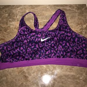 Purple Nike dry fit sports bra