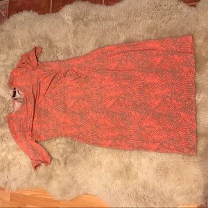 Orange and gray dress