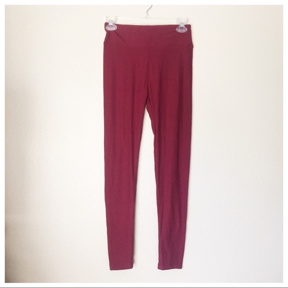 LuLaRoe Pants - LulaRoe Maroon OS Leggings LuLaRoe Pants - LulaRoe Maroon OS Leggings