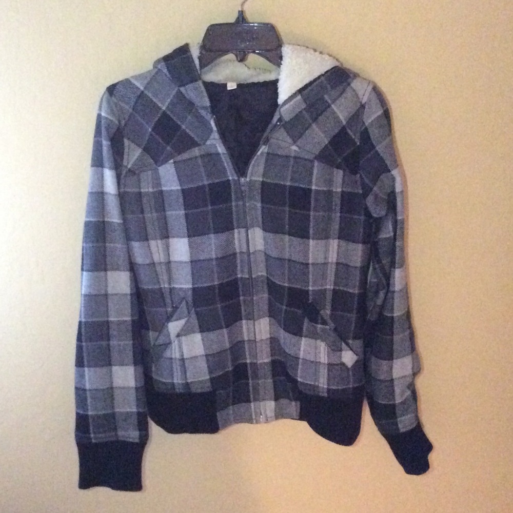 Plaid Zip-up Jacket