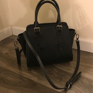 Black leather purse