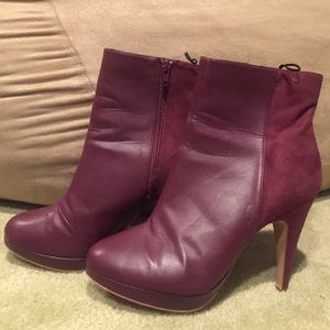 Dark purple booties