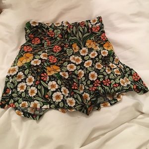 Zara high waisted floral shorts