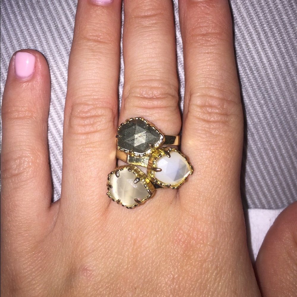 PRICE REDUCTION: Kendra Scott 3-ring druzy set