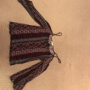 Full tilt open shoulder long sleeve