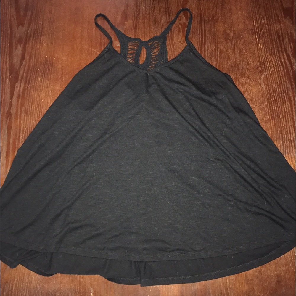 Black Flowy Racerback Tank