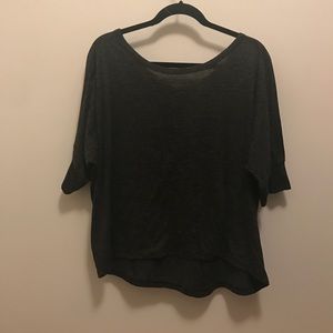 Black flowey shirt with a buttoned up back