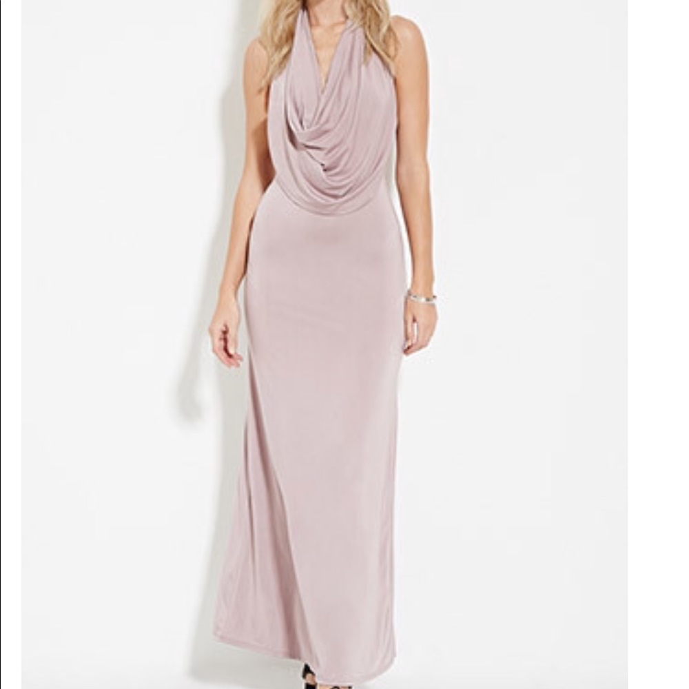 Elegant Cowl-neck floor length dress