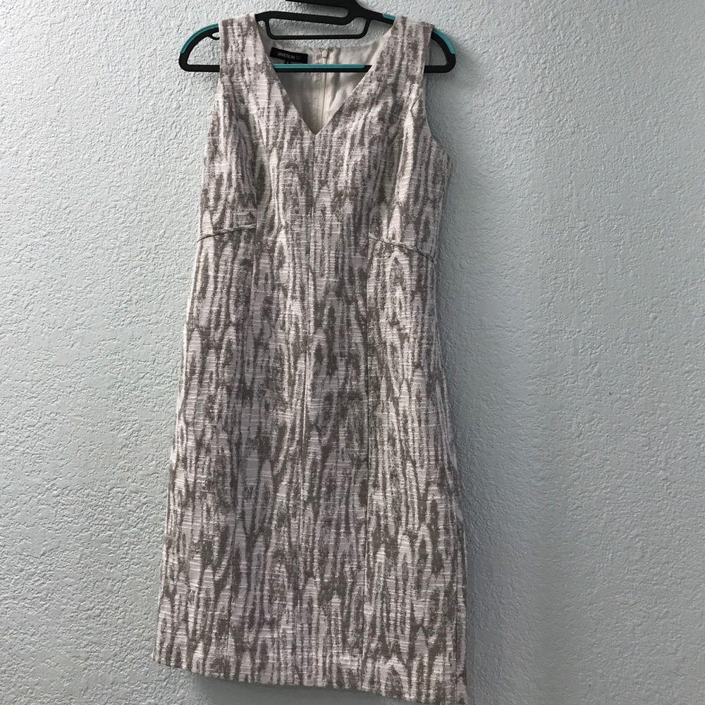 Lafayette 148 Taupe Sleeveless Sheath