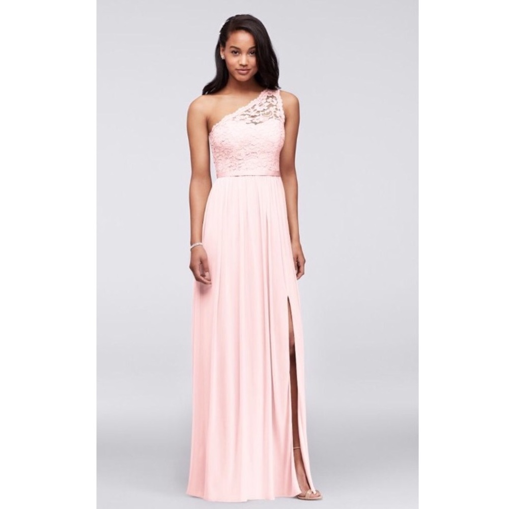 David's Bridal Petal Bridesmaid Dress
