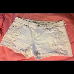 Articles of Society White Jean Shorts