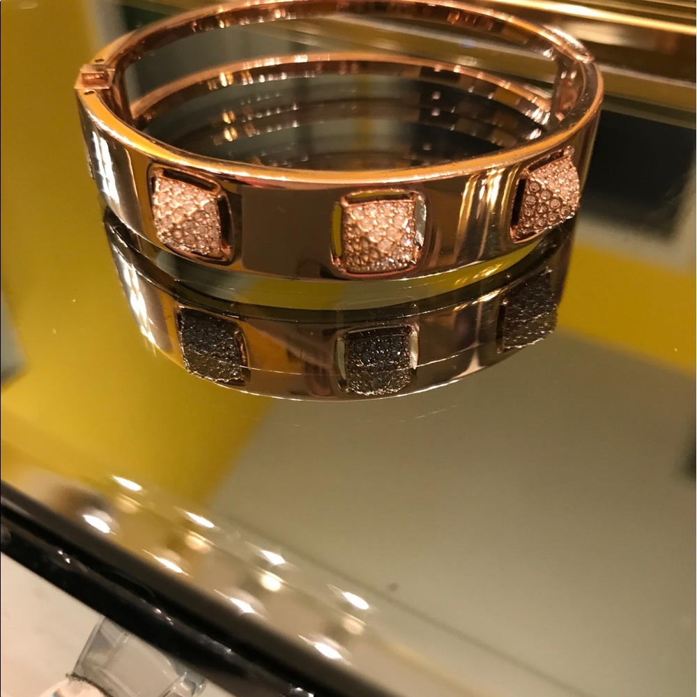 Swarovski rose gold hinge bracelet
