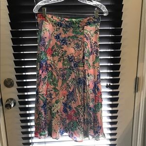 American apparel midi floral skirt
