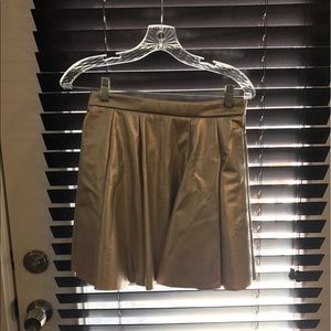 Design Lab gold metallic faux leather skirt