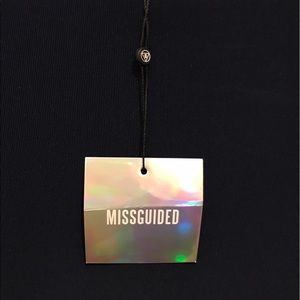 Missguided slit midi navy dress