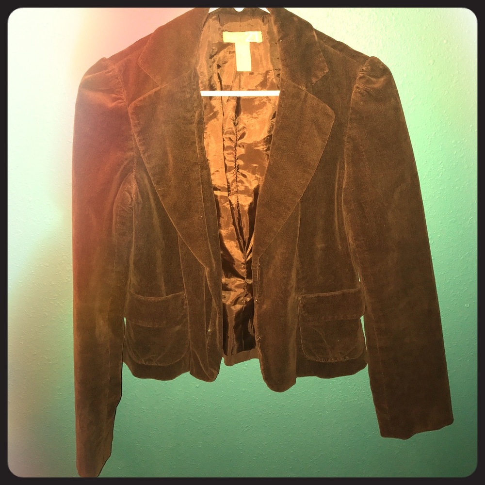 Brown suede blazer