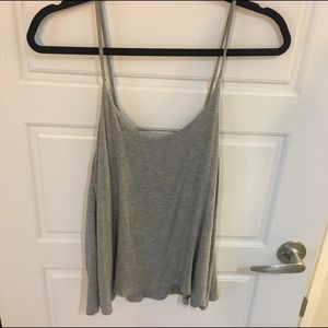 Brandy Melville gray flowy tank