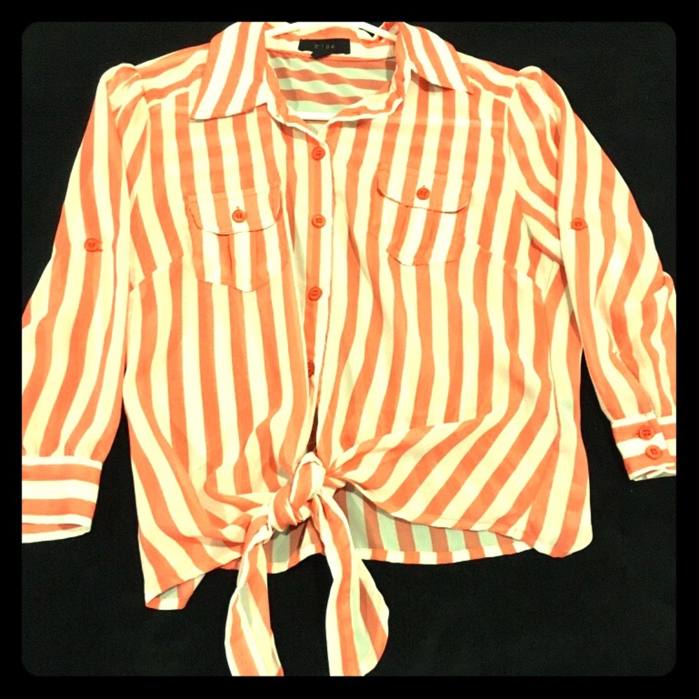 White and orange blouse
