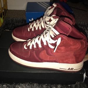 Maroon Hightop Nike AF1