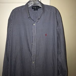 100% Cotton Ralph Lauren Blue & White Shirt
