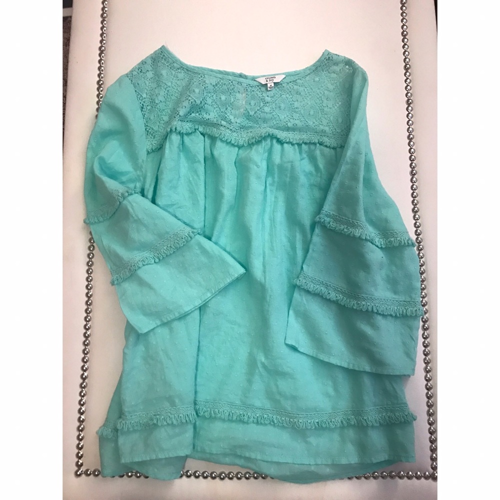 Mint color blouse