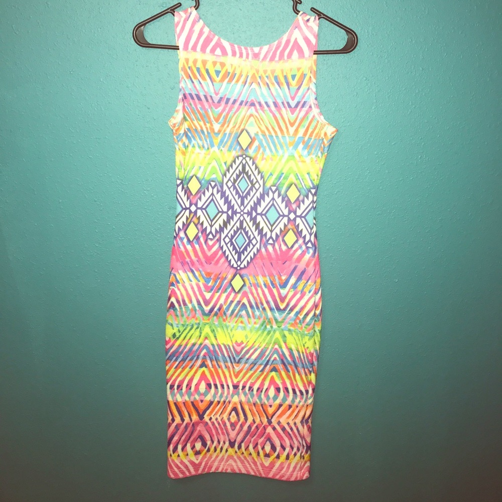 Multi print dress
