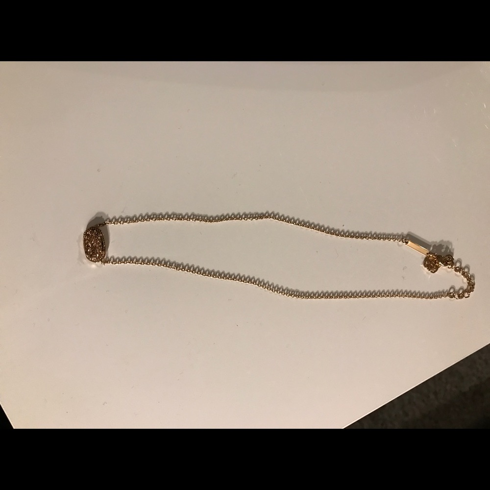 Kendra Scott Rose Gold Drusy Elisa Necklace