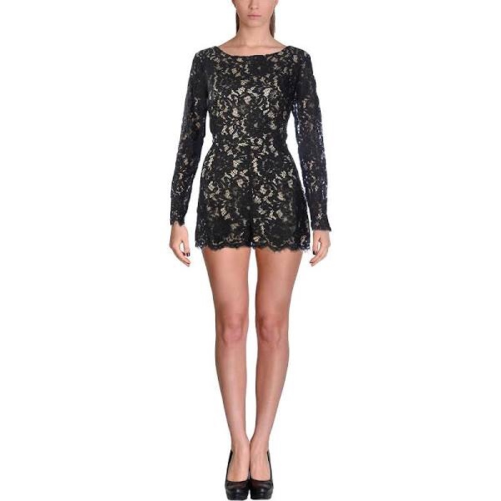 Black Lace Romper  size S.