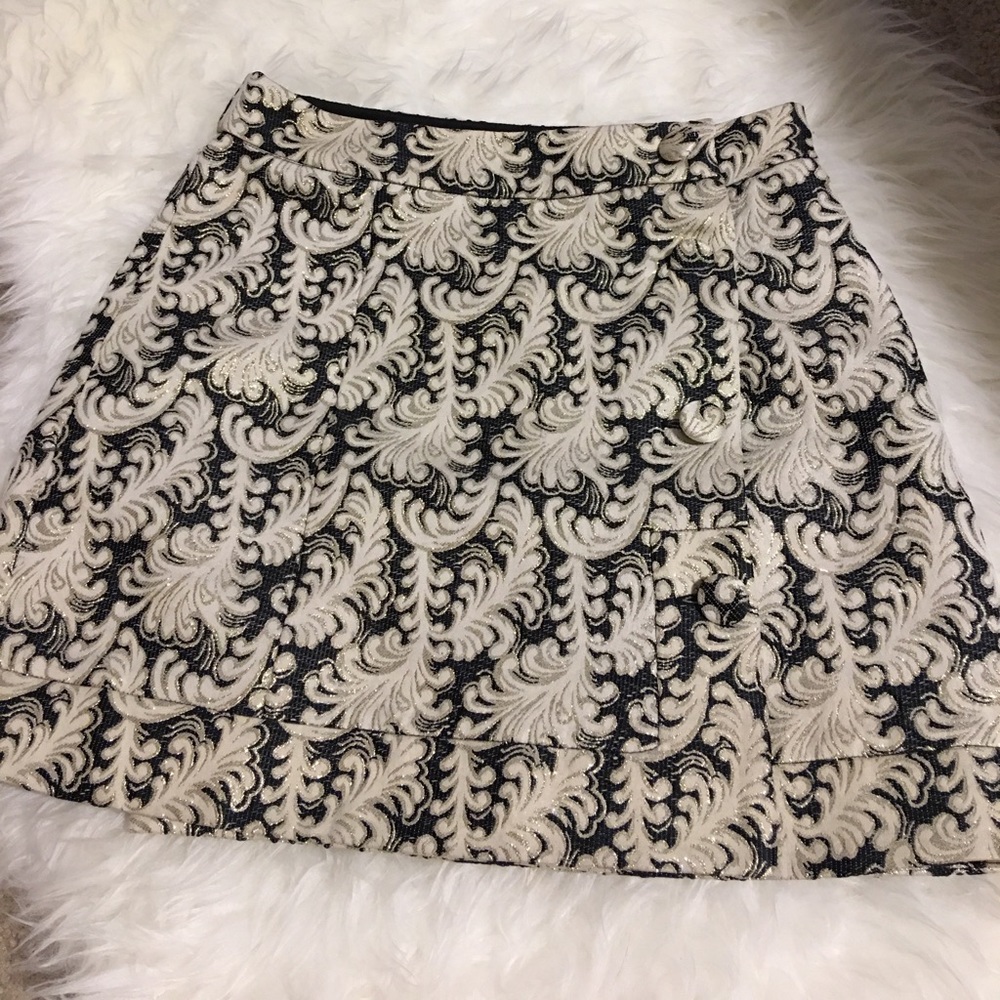 Gold jacquard skirt from urban outfitters
