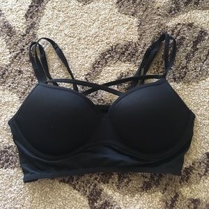 Strappy front push up bralette