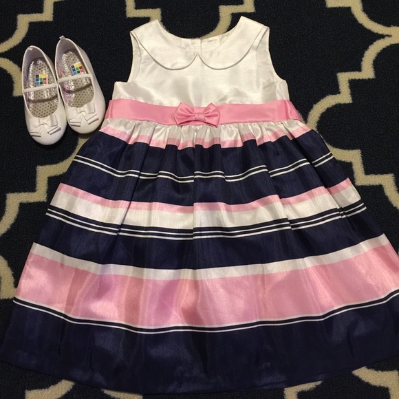 Jessica Ann Other - Gorgeous blue, pink and white little girl dress