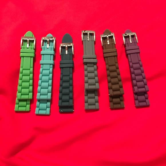 8 silicone fossil watch bands 18 mm - Picture 1 of 2