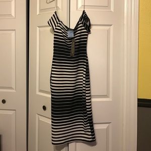 Black and white body con dress