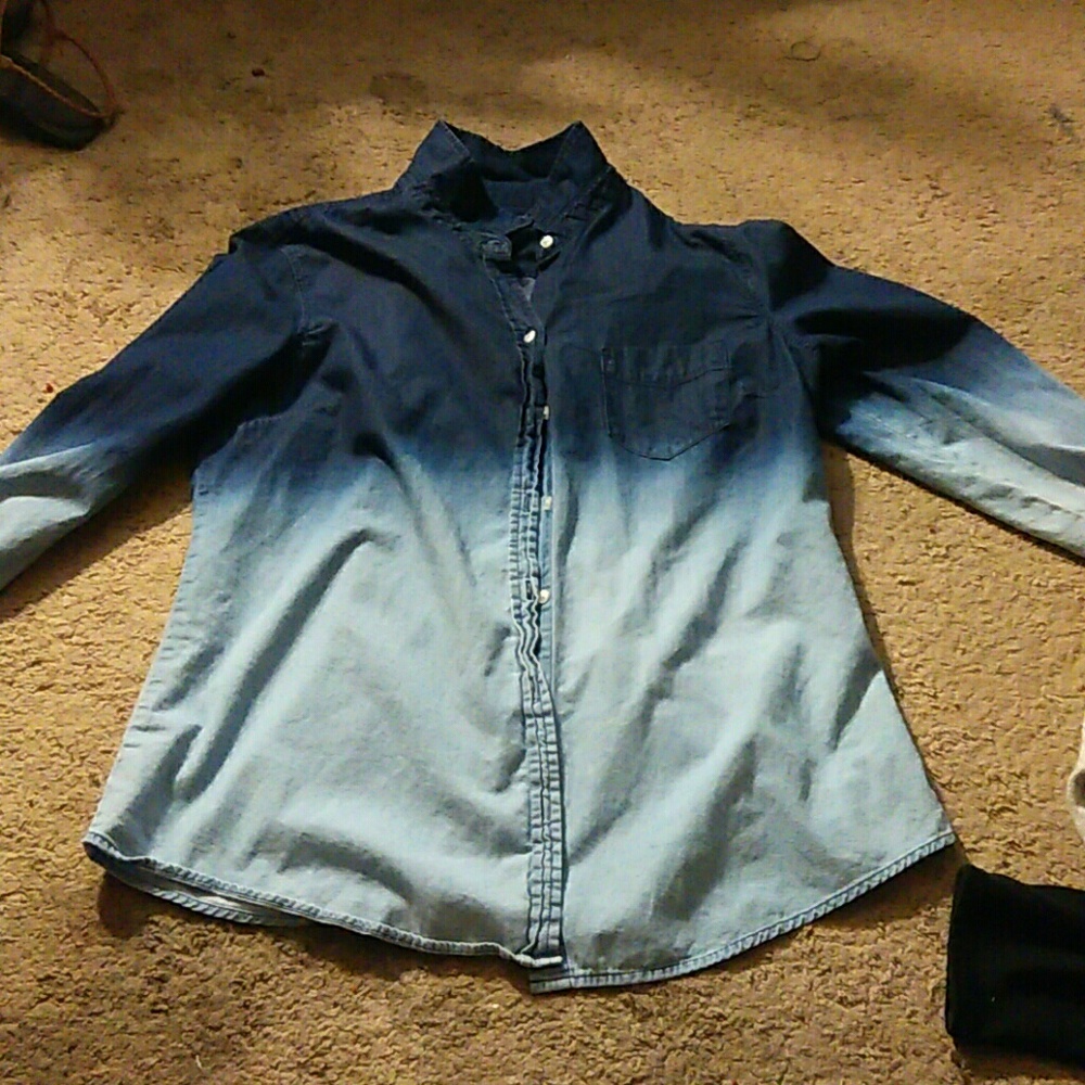 Demin button down