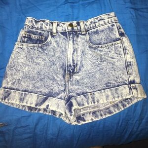 American Apparel Acid Wash Denim Shorts
