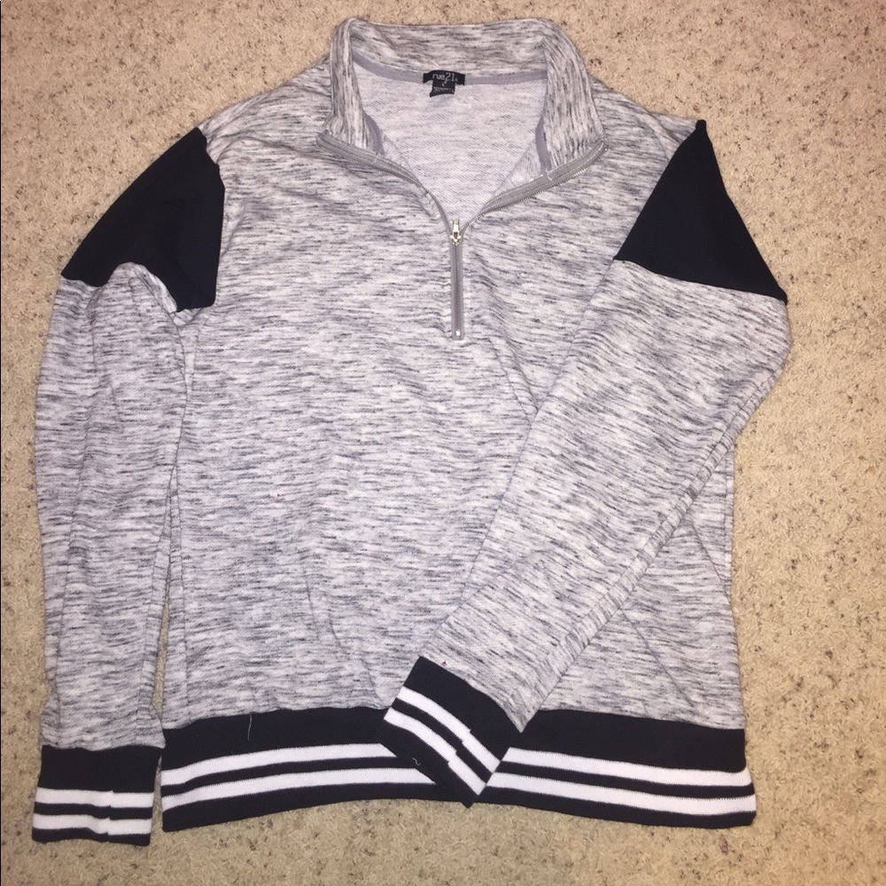 Grey Half Zip