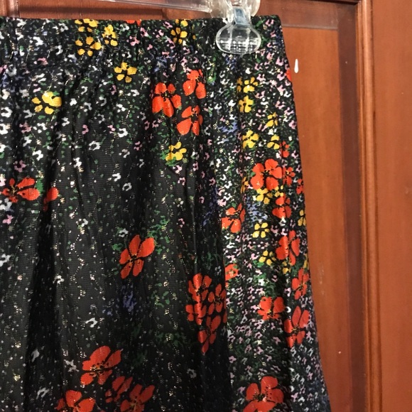 Floral Maxi Skirt with Gold Threading - Picture 1 of 5
