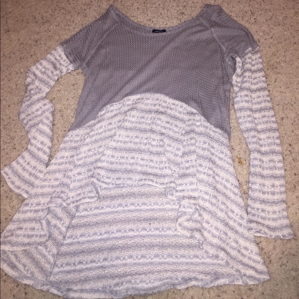 Grey long sleeved shirt