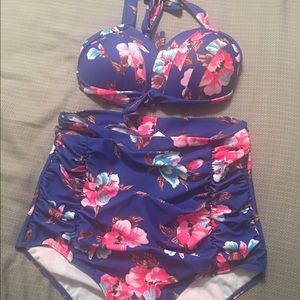 High waisted bathing suit