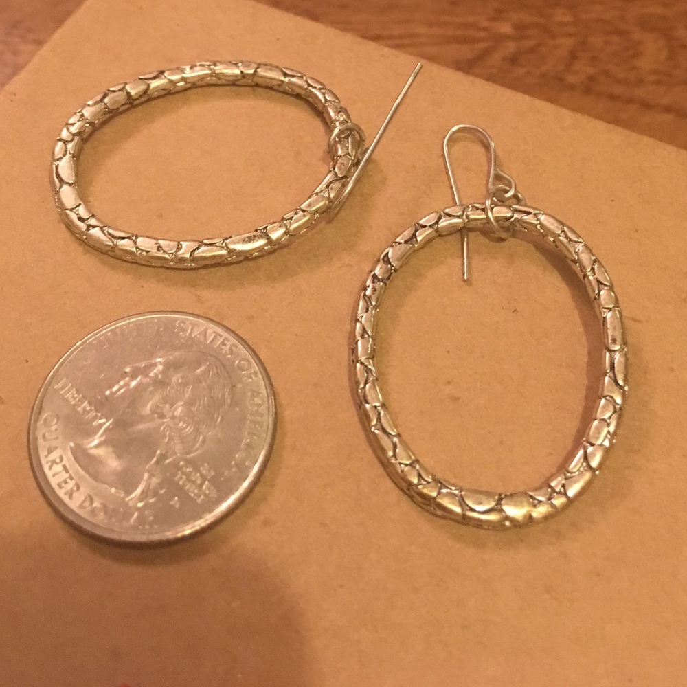 Circular dangle earrings