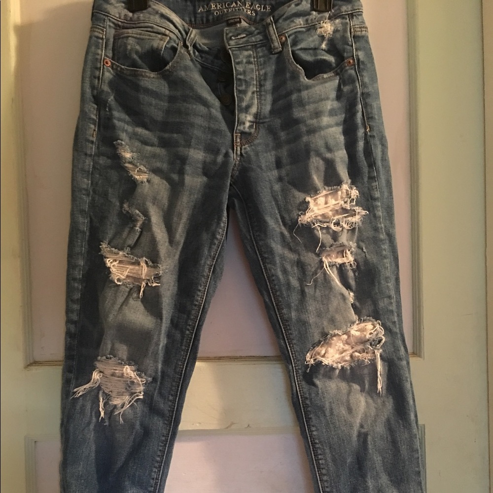 American Eagle "Embellished" Tomboy Jeans