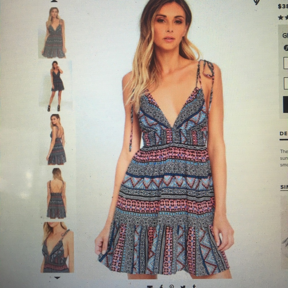 Lulus Art of the Matter Strappy Mini Dress Small