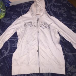 White zip up jacket