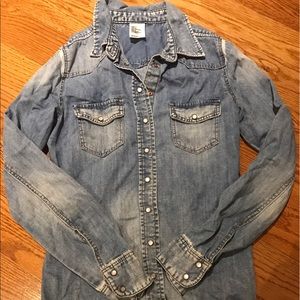 H and m denim top