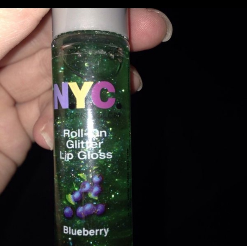 NYC Blueberry Roll On Glitter Lip Gloss