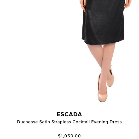 $1050 Retail Escada Silk strapless duchesse - Picture 2 of 8