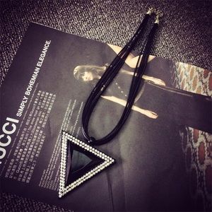 Crystal diamond necklace