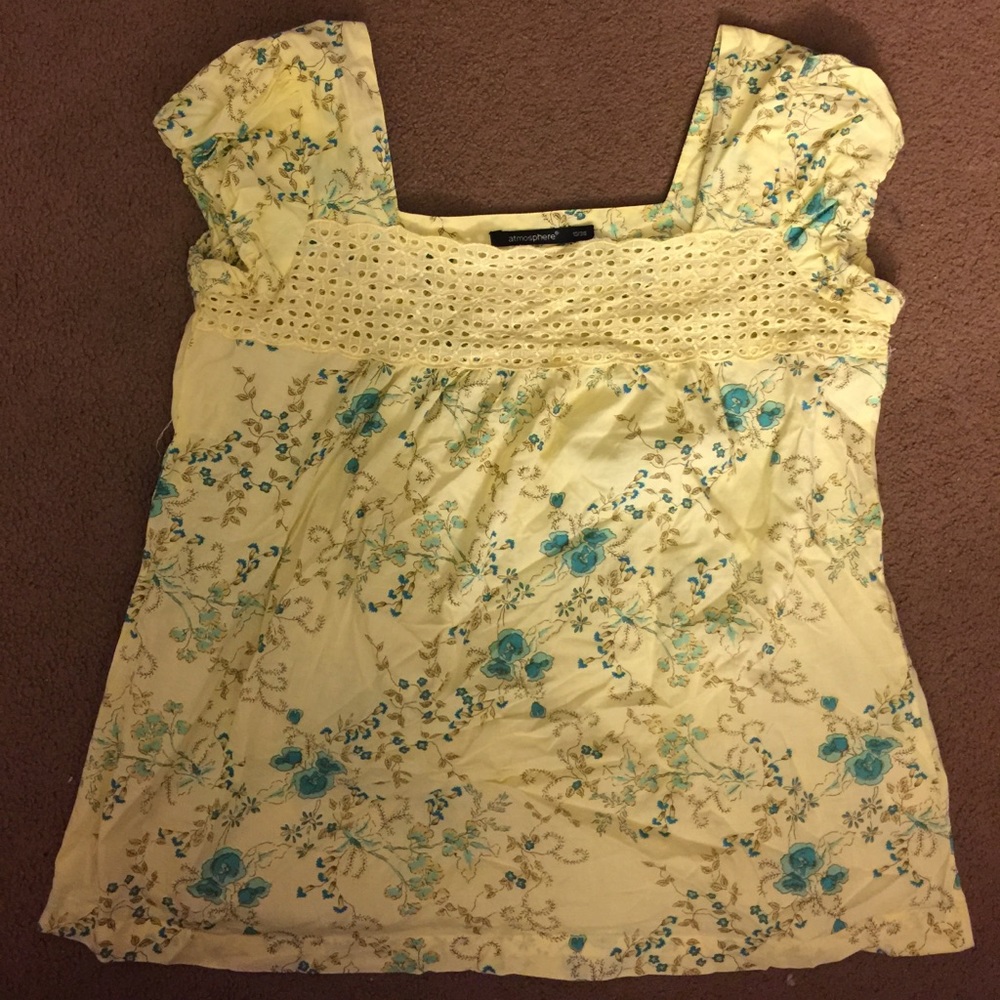 Atmosphere Yellow Blouse Size 10