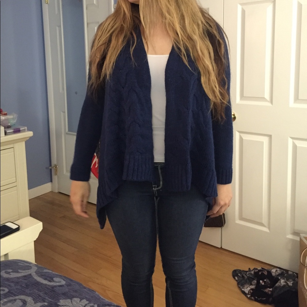 Blue cardigan